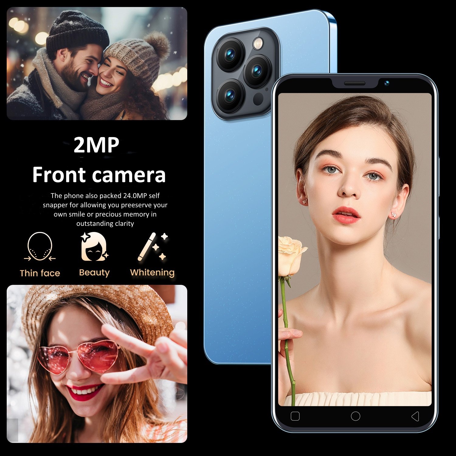 15 Pro Max 7.3inch Android 16gb+1tb Mobile Cell Phone Android 13 Smartphone Unlocked Mobile Phones For I15